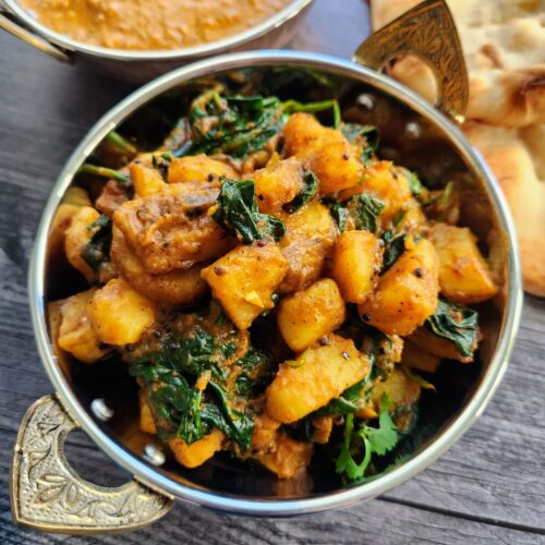 Saag Aloo Recipe (Indian Spinach and Potatoes)