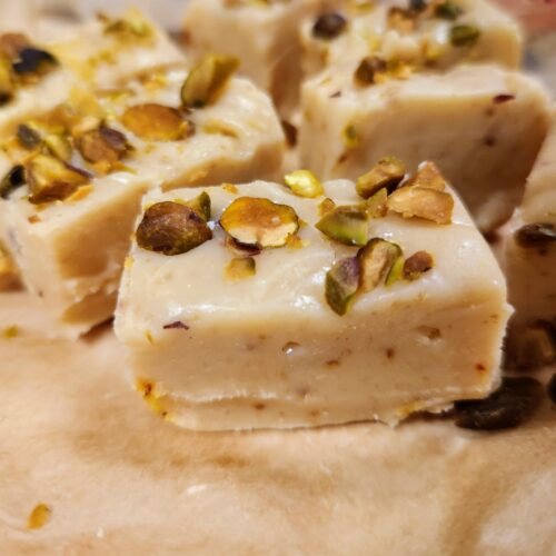 Black Cardamom Saffron Fudge